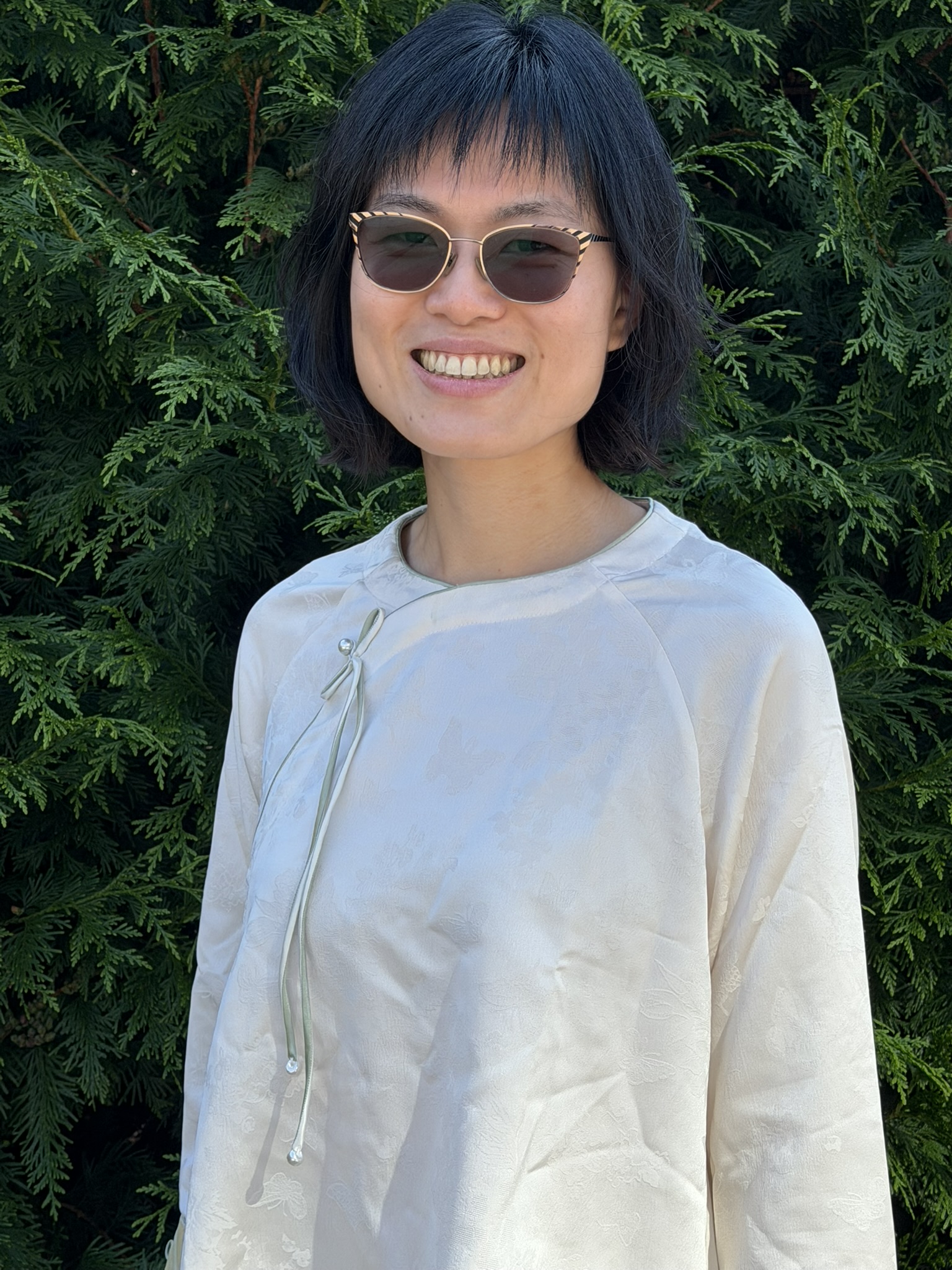 Portrait of Huibin Mary Hu outdoors